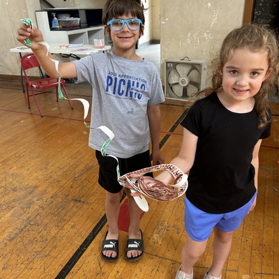 Slithering snakes made during craft time 2025