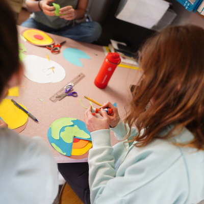 Working on our Earth layers model.