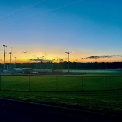 Ballfield at sunrise