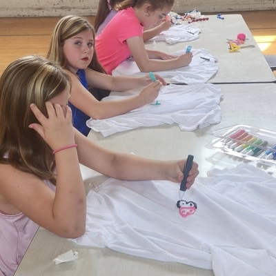 Decorating t-shirts was a favorite activity during Summer Reading 2026.