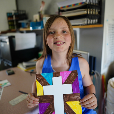 The kids created some beautiful cross art for Resurrection Day!